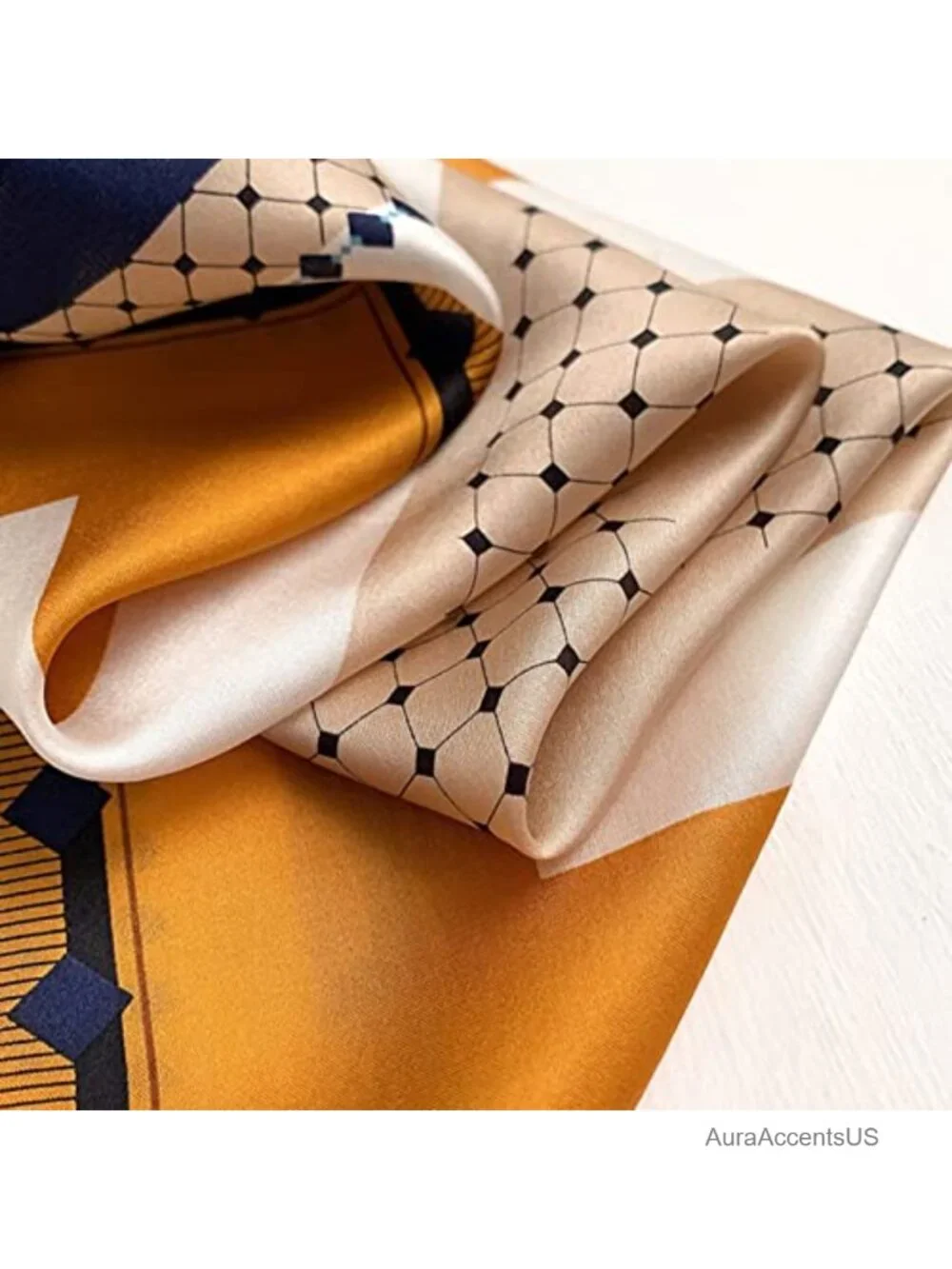 100% Mulberry Silk Neck Scarf 21x21 Small Square